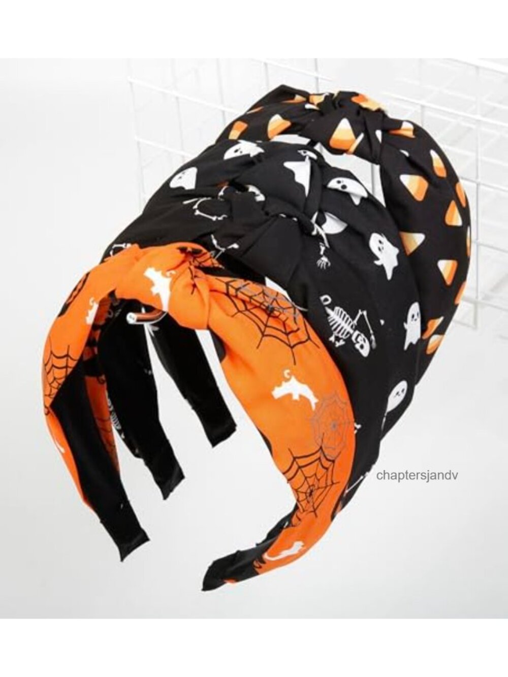 Halloween Knotted Headbands 4 Pack Wide Non Slip Hair Accessories